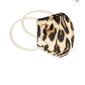 Alice + Olivia Bold Leopard Print Mask with elastic side straps